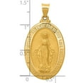 thumbnail image 2 of 14k Yellow Gold Hollow Polished and Satin Four Way Medal Pendant Necklace 38.5x20.6mm Wide Pendant for Women, 2 of 2