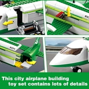 City-Airport Cargo-Plane Building Block Set,Working-Car,Luggage-Tray,Movable-Stairs toys Compatible with major brands(383PCS)