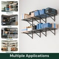 thumbnail image 5 of SunsGrove 2-Pack Heavy Duty Wall Shelving (1600LB Capacity) - 24"x72" Adjustable Steel Storage Racks for Garage, Basement, Workshop (Black), 5 of 9