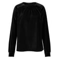 thumbnail image 6 of Pleated Front Shirts for Women, Mock Neck Long Sleeve Tops, Dressy Casual Fall Fashion Tunic Blouses, 6 of 9