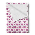 thumbnail image 2 of Valentine's Day Soft Flannel Fleece Throw Blanket, Simple Love Themed Pattern with Big and Little Hearts, Cozy Plush for Indoor and Outdoor Use, 50" x 70", Fuchsia and Dark Pink, by Ambesonne, 2 of 5