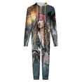 thumbnail image 4 of Pirates of The Caribbean Women Men Pajamas Zipper Onesie Jumpsuit Hooded One Piece Sleepwear, 4 of 8