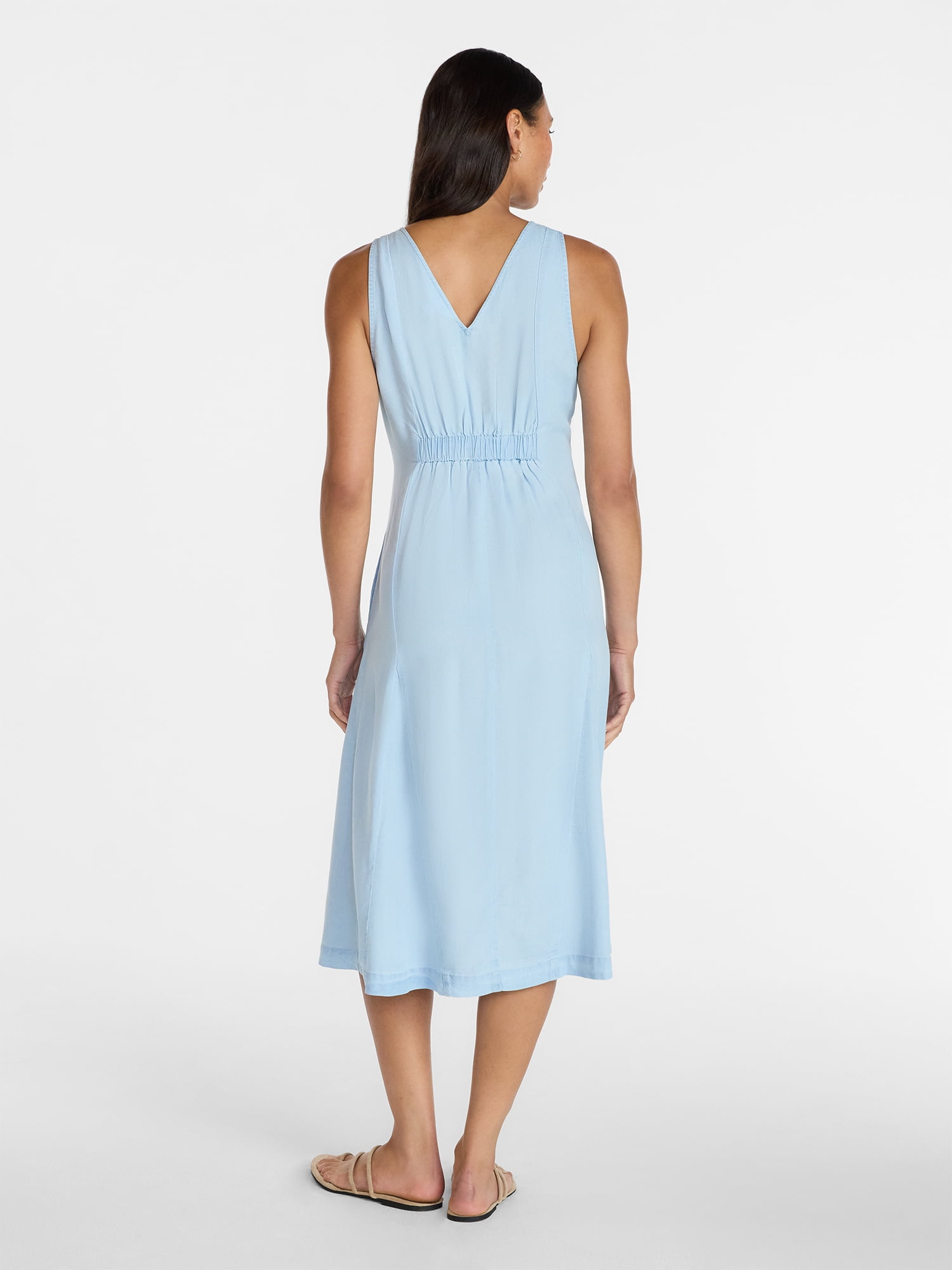 Time and Tru Women's Flutter Sleeve Mini Dress, Sizes XS-XXXL
