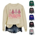 thumbnail image 5 of Lovskoo Novelty Christmas Sweatshirt for Women Casual Printed Long Sleeve Pullover Tops Blouse Sweatshirt Khaki, 5 of 5