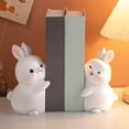 thumbnail image 2 of Rabbit Bookends Book Stand Holder Resin Figurines for Home Cabinet Decor, 2 of 9