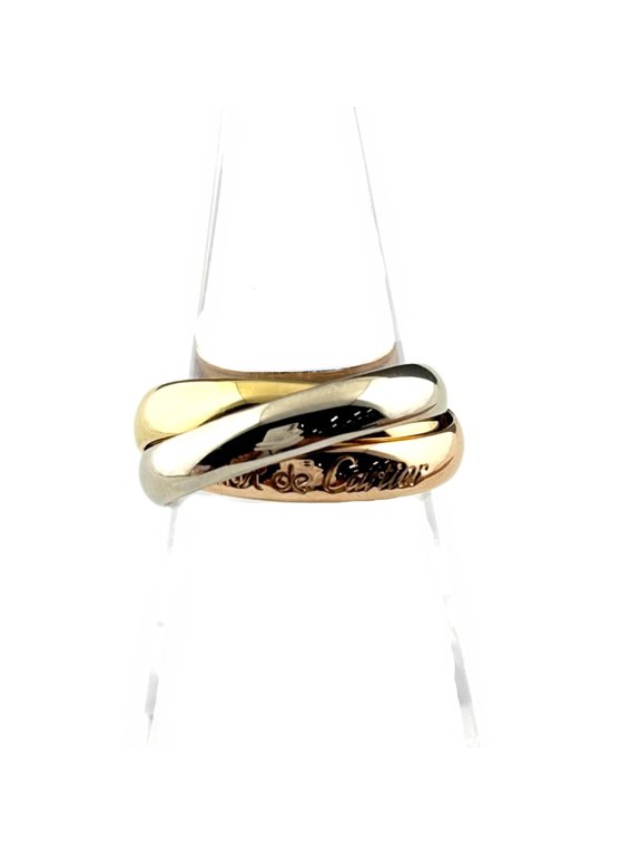 Pre-Owned Cartier Trinity YG Yellow Gold Ring, Three-Color 750, Women's