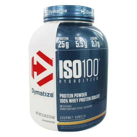 Dymatize ISO 100 Hydrolyzed 100% Whey Protein Isolate Powder, Gourmet Vanilla, 25g Protein, 5