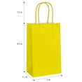 thumbnail image 3 of IN-JOOYAA Gift Bags Small Size Kraft Paper Gift Bags with Handles 25 Pcs (Yellow, 5 x 3.1 x 8.2 in), 3 of 5