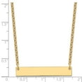 thumbnail image 5 of Auriga Fine Jewelry 925 Sterling Silver Gold-plated Medium Polished Blank Bar Necklace for Women 18", 5 of 5