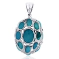 thumbnail image 4 of Carillon Stunning Sleeping Beauty Turq Natural Gemstone Necklace Pendant 14K White Gold Jewelry, 4 of 4