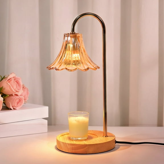 JOPESO Candle Warmer Lamp with Timer Dimmer Electric Candle Warmer Light with 2 Bulbs