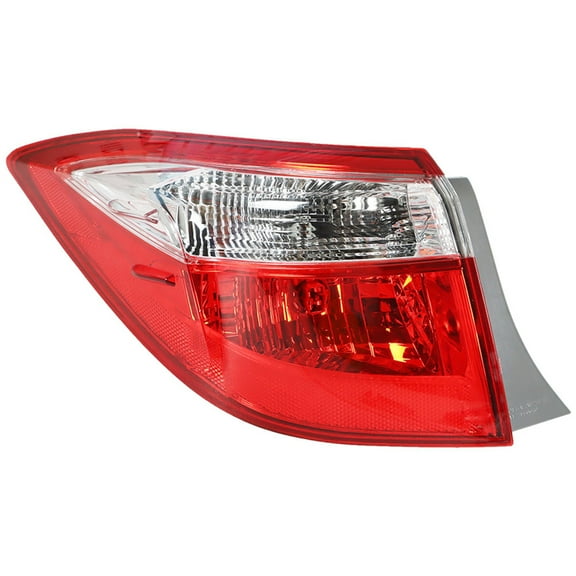 Genrics For 2014 2015 2016 Toyota Corolla Red Halogen Outer Tail Light Lamp Driver Left