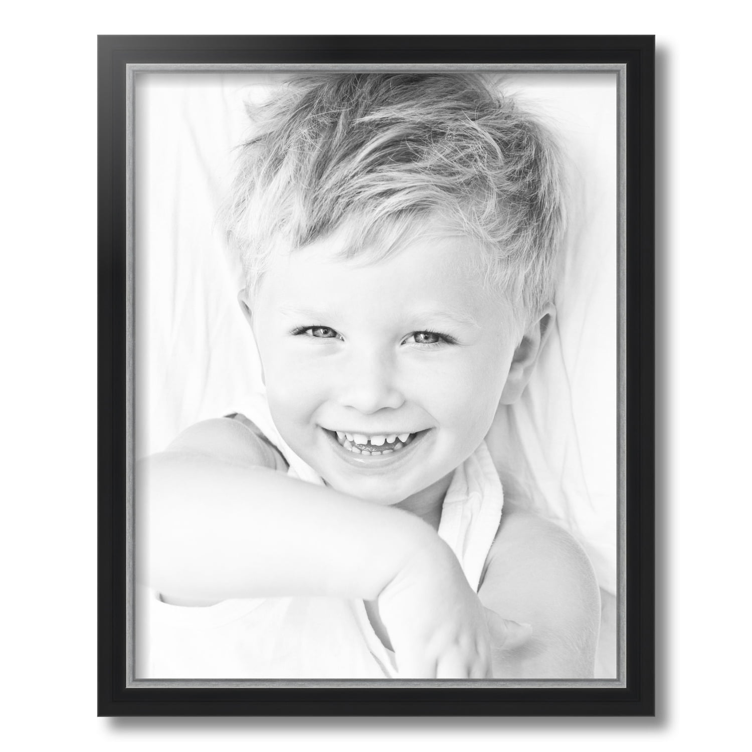 ArtToFrames 16x20 Inch Black Velvet with Silver Picture Frame, This Black MDF Poster Frame is Great for Your Art or Photos, Comes with 060 Plexi Glass (4691)