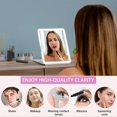 thumbnail image 3 of Makeup Mirror, Illuminated Makeup Mirror, LED Mirror, Touch Screen Travel Mirror (White), 3 of 4