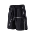 thumbnail image 2 of EOYWHK Athletic Shorts for Men Quick Dry with Pockets Elastic Waist Mens Active Shorts Soft Lightweight Breathable Casual Activewear for Men Black, Size L, 2 of 9