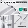 thumbnail image 5 of Deconovo Solid Back Tab and Rod Pocket Curtains Thermal Insulated Blackout Window Curtains for Kitchen 52x54 inch Light Silver Gray 2 Panels, 5 of 8