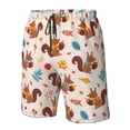 thumbnail image 5 of Kdxio Forest Squirrel Nuts Pattern Mens Casual Shorts - Drawstring Summer Beach Sports Shorts for Men, 5 of 9