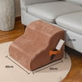 thumbnail image 2 of 2-Step Dog Stairs for Small Dogs - 12.2" High Curved Pet Ramp with Non- Steps for Couch, Sofa, Chair, Indoor Use for Puppies, Cats & Medium Pets, 2 of 8