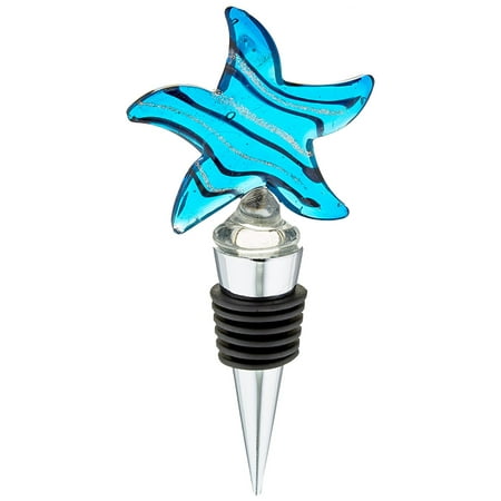 Murano Glass Collection Starfish Design Wine Bottle Stoppers, And there'll be no need to fish for compliments with these exquisite Murano glass.., By