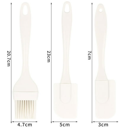 

3pcs BBQ Brush and Spatula Set High Temperature Resistant Kit Ergonomic Design for BBQ Cutting Roast Meat