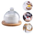 thumbnail image 2 of Salad Bowl Set with Glass Lid Wood Tray Ceramic Tableware Set Snack Plate, 2 of 9