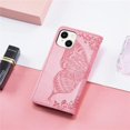 thumbnail image 5 of Compatible with iPhone 14 Case Glitter Bling with Card Holder and Stand Leather Flip Wallet Diamond Butterfly Protective Case for iPhone 14 6.1 inch Crystal Pink, 5 of 14