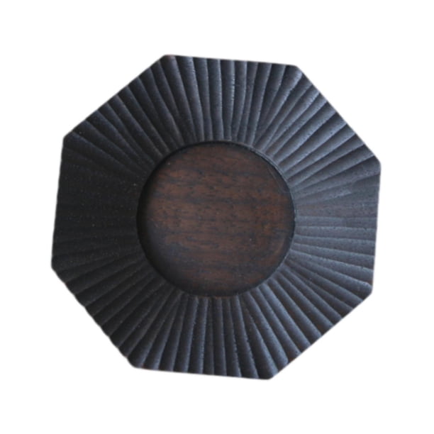 Posavasos de madera, práctico posavasos decorativo, decoración de encimera, bandeja de madera, bandeja de café para cocina, oficina, sala de estar Negro