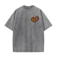 thumbnail image 5 of UVEASISHA Mens Oversized Short Sleeve Tshirt Trendy Leopard Heart Print Graphic Tees Big and Tall Casual Loose T-Shirts Holiday Pullover Shirt Gray 4XL, 5 of 6