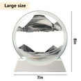 thumbnail image 4 of Aoderun Moving Sand Art Lamp with White Wooden Frame 3D Color Quicksand Decor Home (Black), 4 of 6
