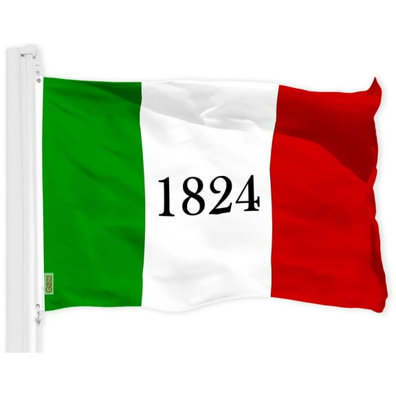 G128 Alamo 1824 Texas Historical Flag | 3x5 Ft | Printed 150D Polyester - Indoor/Outdoor, Vibrant Colors, Brass Grommets, Quality Polyester, Much Thicker More Durable Than 100D 75D Polyester