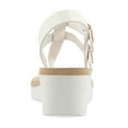thumbnail image 4 of Journee Womens Bianca Wedge Heel Buckle Sandals, 4 of 10