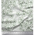 thumbnail image 1 of Soimoi Green Poly Georgette Fabric Artistic Floral Printed Fabric 1 Yard 42 Inch Wide, 1 of 3