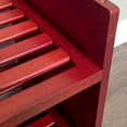 thumbnail image 3 of Wood Shoe Storage Rack Red Mahogany Finish, 3 of 5