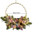 thumbnail image 2 of putnchl Door Wreath Christmas Wreath With LED Lights Timer And Christmas Baubles Decoration Christmas, 2 of 2