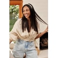 thumbnail image 3 of Tayshia by Scunci Comfort No-Squeeze Satin Braided Headband, Cream, 3 of 7