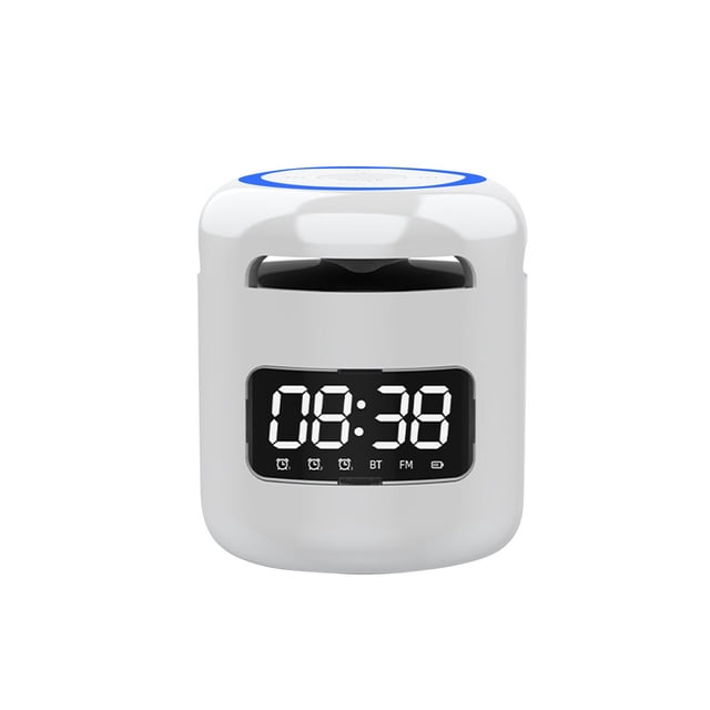 JM01 portátil BT 5,0 altavoz inalámbrico relojes despertadores altavoces inalámbricos con soporte TF/FM/tarjeta AUX manos libres con micrófono
