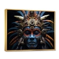thumbnail image 2 of Designart "Tribes Mende African Mask II" African Tribes Floater Framed Wall Art Living Room, 2 of 7