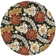 thumbnail image 4 of SAFAVIEH Blossom Ashley Floral Flowers Wool Area Rug, Black/Multi, 2' x 3', 4 of 10