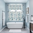 thumbnail image 3 of Green Garden Vintage Kitchen Curtains Sets for Windows 24 Inch Length, Modern Art Building Boat Tree Rod Pocket Window Treatments Tier Curtains and Valances Set for Bedroom/Bathroom, 3 of 8
