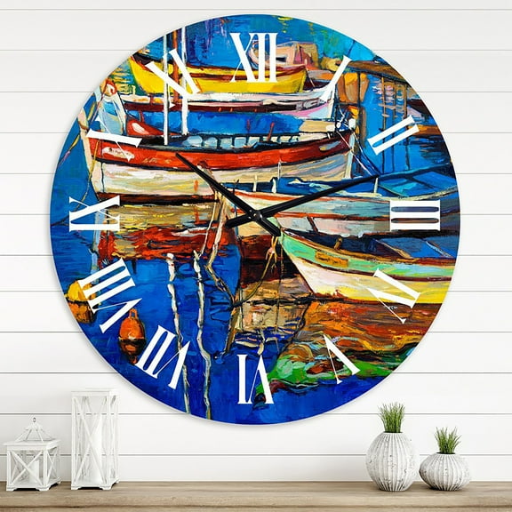 Designart 1 in Quartz Coastal Wall Clock