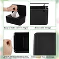 thumbnail image 3 of KABOER 2 Pack Wipes Dispenser, Refillable Baby Wipes Container, Flushable Wet Wipes Holder for Bathroom, Wipes Storage Box Case with Sealing Lid, Suitable for Home Office Cars (Black and White), 3 of 7