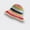 Beige edge, variant on Japanese Instagram Rainbow Straw Hat Women's Summer Outage Sunscreen Beach Fisherman's Hat Straw Weaving Stripe Covering Basin Hat