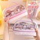 thumbnail image 3 of Estuche de lápices transparente de gran capacidad, estuches escolares estéticos, bolsa de soporte de papelería Kawaii, estuche para bolígrafos, suministros escolares para estudiantes, 3 of 4