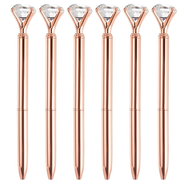 Unique Bargains Ballpoint Pen, Medium Point, 1.0mm, Black Ink, 6 Pack