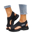 thumbnail image 3 of Women's Breathable Orthopedic Sandals Comfortable Walking Tennis Shoes Arch Support Wide Fit Plantar Fasciitis Sport Athletic Hiking Outdoor Active Summer Dressy(Black,8), 3 of 9