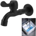 thumbnail image 4 of Water Faucet 304 Stainless Steel G1/2 Caliber Wall-mounted Long Style Single Cold Water Faucet Black Single Cold Water Faucet (for Mopping Pool)_Perfect Gift, 4 of 5