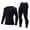 Navy, variant on Men's Compression Athletic Sports 2 Piece Set Long Sleeve Breathable Quick-Drying Breathable Running Shirt & Tights for Fitness