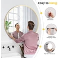 thumbnail image 4 of 30 pulgada round mirrors para wall decor metal frame circle mirror para entrada vanity dormitorio bathroom wall decor easy to install, 4 of 9