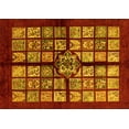 thumbnail image 1 of Ahgly Company Indoor Rectangle Abstract Yellow Modern Area Rugs, 5' x 7', 1 of 4