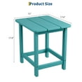 thumbnail image 3 of Weather Resistant HDPE Adirondack Square Outdoor Side Table, 17" Small Patio End Table for Garden, Balcony, Porch and Poolside, UV-Proof, No-Tools Assembly, Eco-Friendly Recycled Plastic, 3 of 8